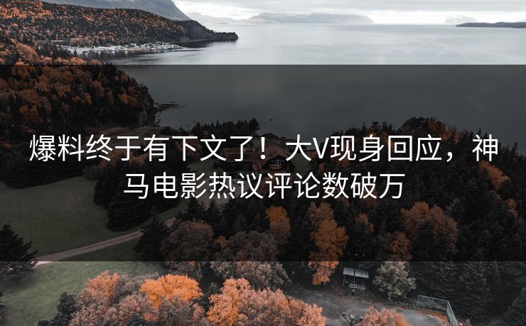 爆料终于有下文了！大V现身回应，神马电影热议评论数破万