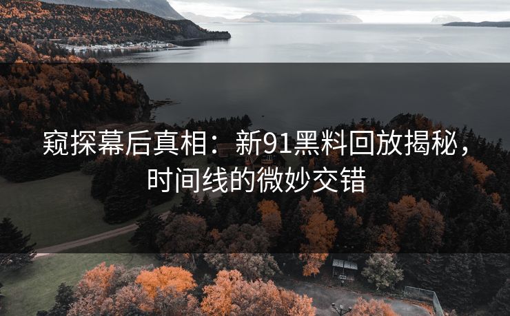 窥探幕后真相:新91黑料回放揭秘,时间线的微妙交错 窥探幕后真相:新91黑料回放揭秘,时间线的微妙交错